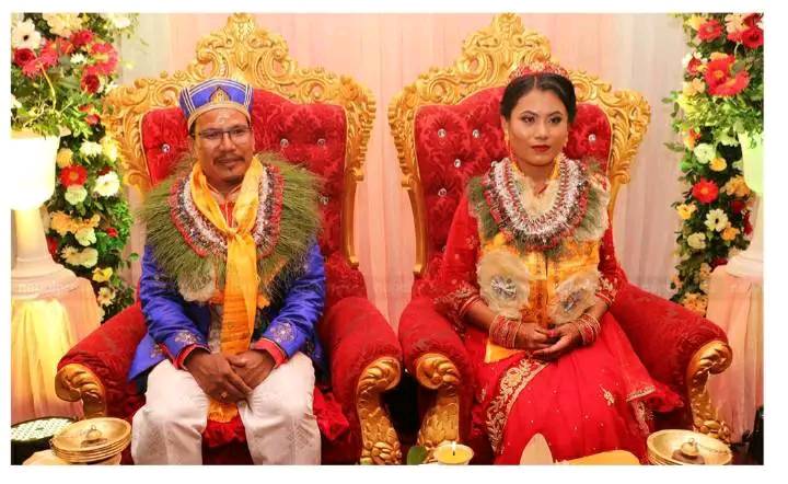 कलाकार बुद्धि तामाङको मकवानपुरका अनु थिङसँग धुमधाम बिहे